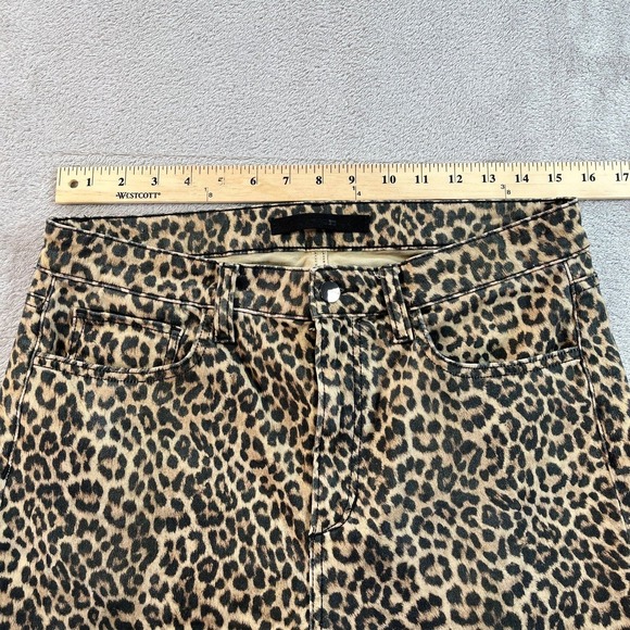 JOE'S JEANS The Callie High Rise Crop Bootcut Leopard Print Statement Jeans 30 - Picture 6 of 9